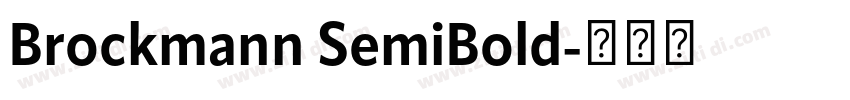 Brockmann SemiBold字体转换